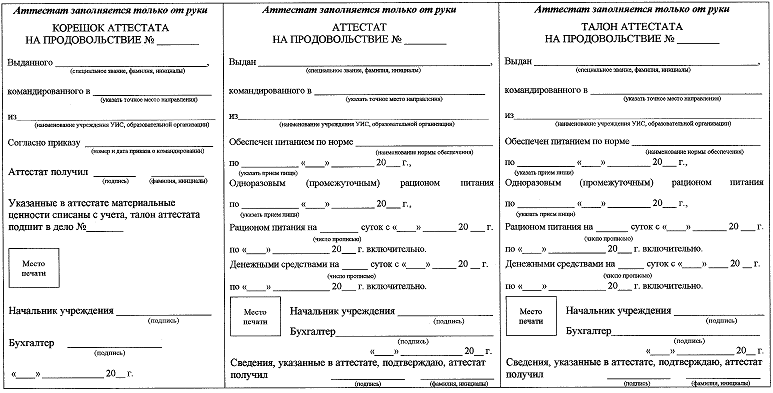 Денежный аттестат сотрудника фсин образец