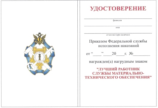 Приказ Федеральной службы исполнения наказаний от 27.09.2019 № 871 "О ведомственных наградах Федеральной службы исполнения наказаний"